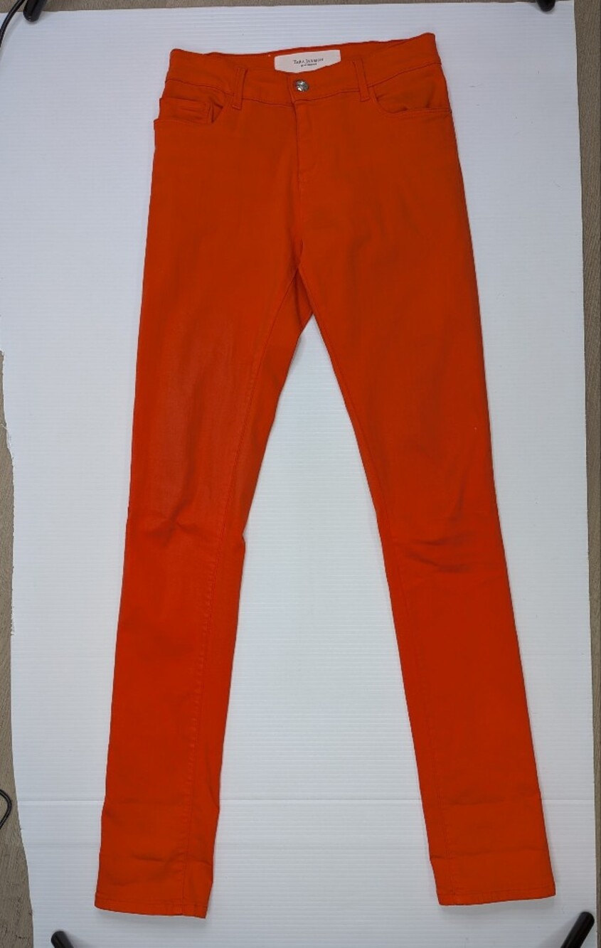 Tara Jarmon Paris Orange Red-ish Denim Skinny Jeans